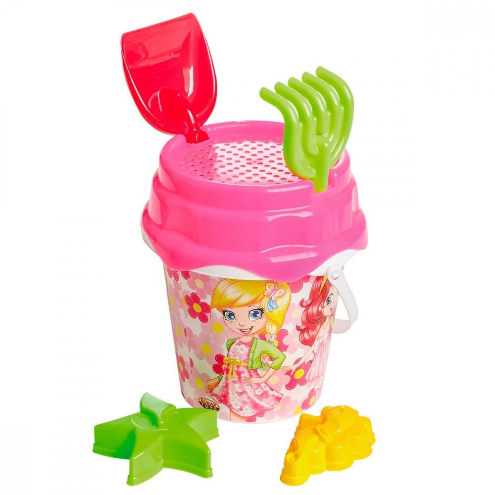 Burak Toys Set jucarii de nisip cu 8 piese Desene Pink