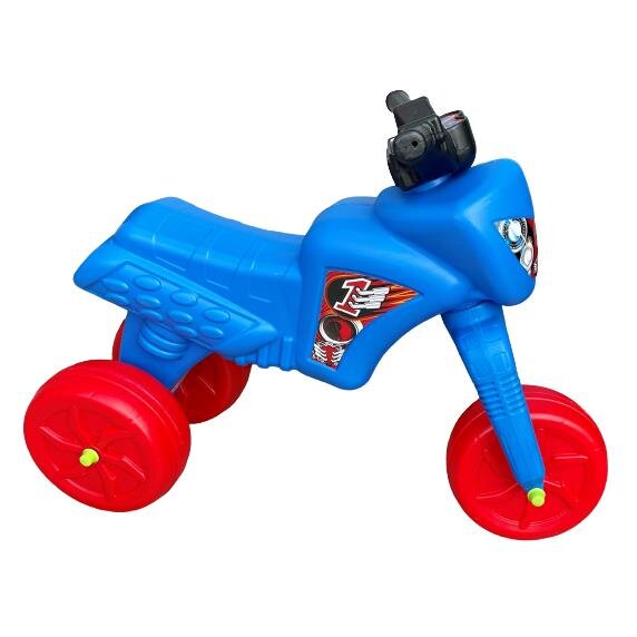 Burak Toys Tricicleta copii fara pedale Big Cross blue de la 2 ani pana la 20 kg inaltime pana la sezut 34 cm