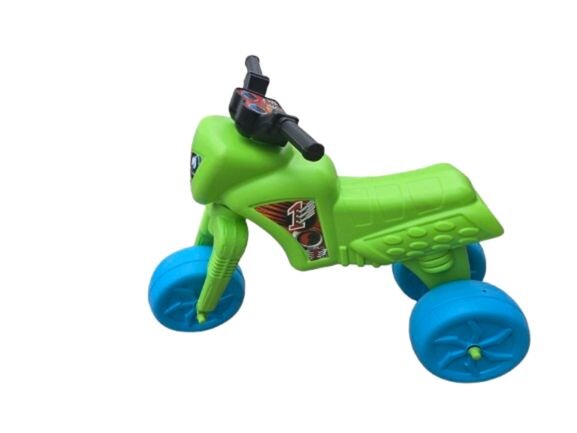 Burak Toys Tricicleta copii fara pedale Big Cross green de la 2 ani pana la 20 kg inaltime pana la sezut 34 cm