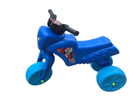 Burak Toys Tricicleta copii fara pedale Big Cross Light Blue de la 2 ani pana la 20 kg inaltime pana la sezut 34 cm