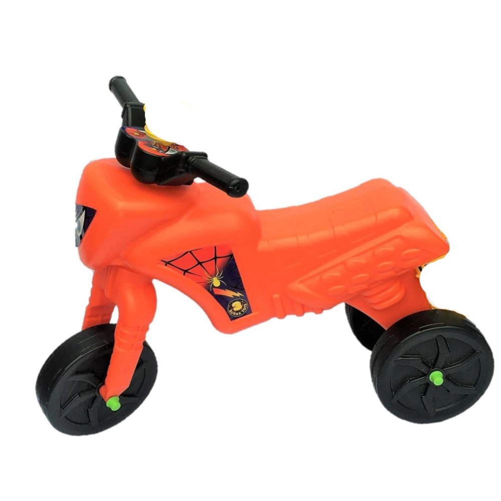 Burak Toys Tricicleta copii fara pedale Big Cross orange de la 2 ani pana la 20 kg inaltime pana la sezut 34 cm