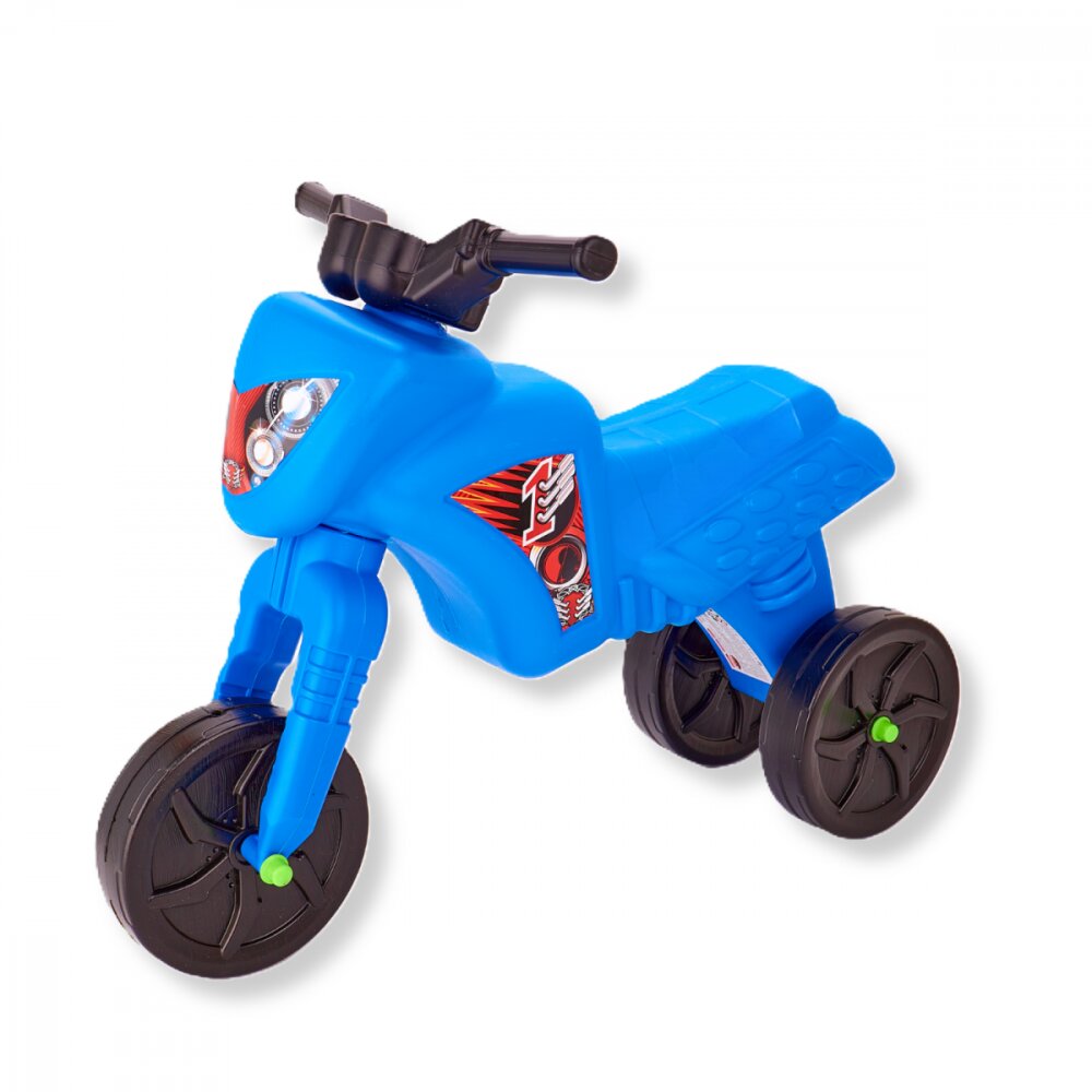 Burak Toys Tricicleta copii fara pedale Super Cross Albastra de la 2 ani pana la 20 kg Inaltime pana la sezut 30 cm