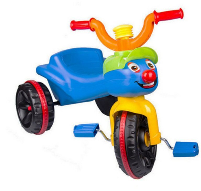 Burak Toys Tricicleta pentru copii Funny Orange cu claxon si pedale greutate maxima admisa 20 kg