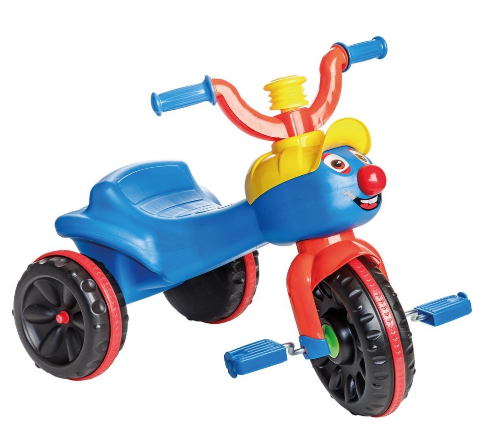 Burak Toys Tricicleta pentru copii Funny Orange cu claxon si pedale greutate maxima admisa 20 kg