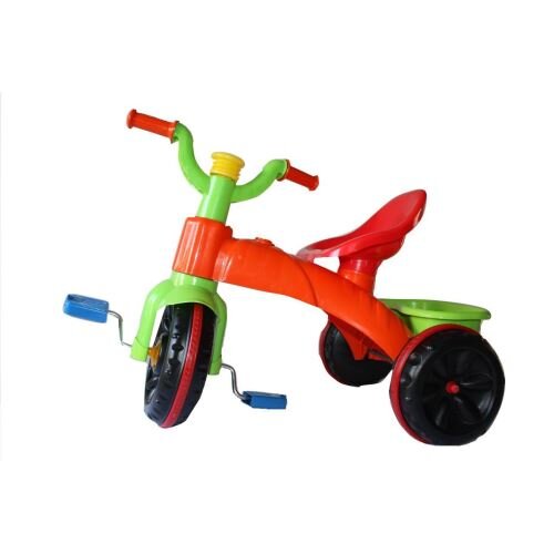 Burak Toys Tricicleta pentru copii Super Enduro Orange cu pedale cosulet jucarii si claxon