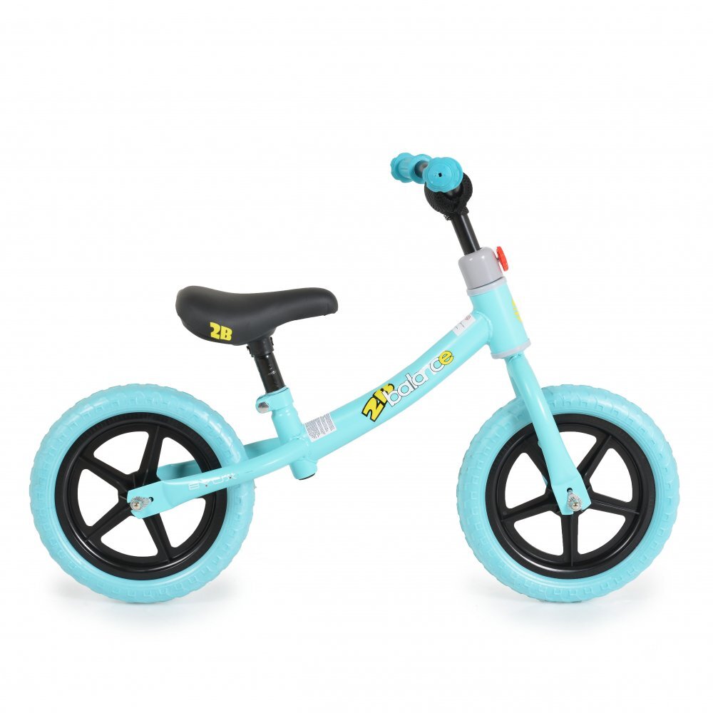 Byox Bicicleta copii fara pedale 2B balance Blue 12 inch de la 2 ani pana la greutatea de 20 kg ghidon reglabil pe inaltime roti din spuma EVA inaltimea scaunului reglabila de la 35 cm la 45 cm