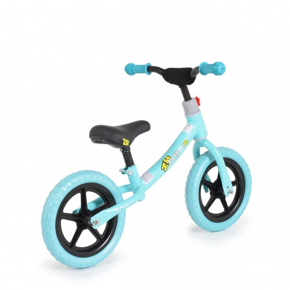 Byox Bicicleta copii fara pedale 2B balance Blue 12 inch de la 2 ani pana la greutatea de 20 kg ghidon reglabil pe inaltime roti din spuma EVA inaltimea scaunului reglabila de la 35 cm la 45 cm