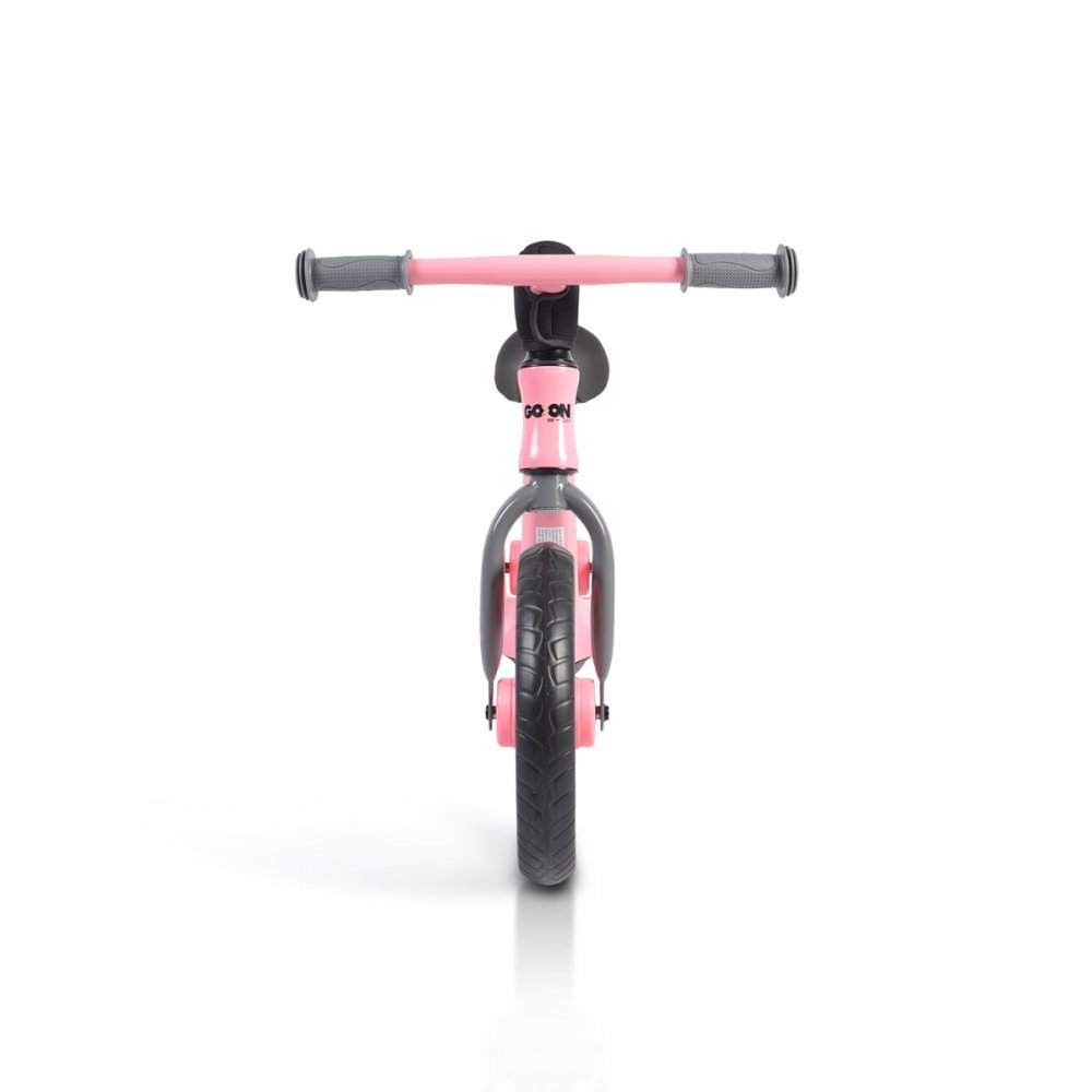 Byox Bicicleta copii fara pedale Go On pink 12 inch roti din spuma EVA scaun reglabil 32-41 cm cadru din aliaj de magneziu roti din spuma rezistenta greutate maxima 30 kg