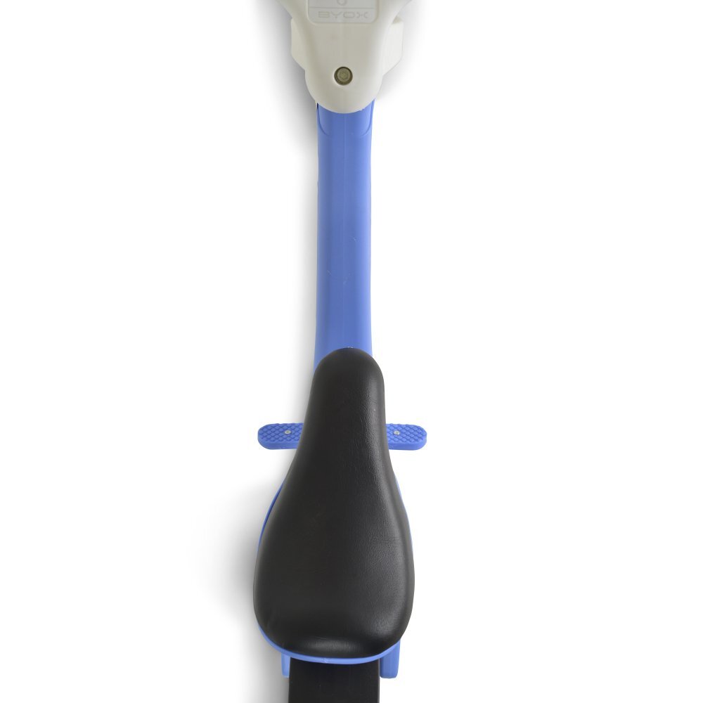 Byox Bicicleta copii fara pedale Next Step Blue 12 inch cu stepper picioare lateral pliabil pentru copiii cu varsta peste 2 ani si cu o greutate maxima de pana la 50 kg scaun reglabil de la 35-41 cm