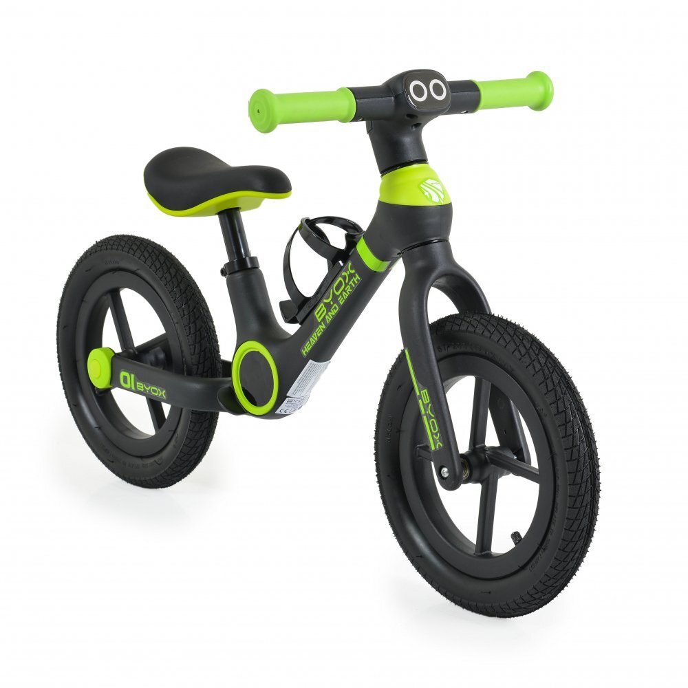 Byox Bicicleta fara pedale Orb Black cu roti 12 inch gonflabile Sa reglabila de la 35cm la 41 cm Suport sticla de apa inclus Greutate maxima suportata 50 kg