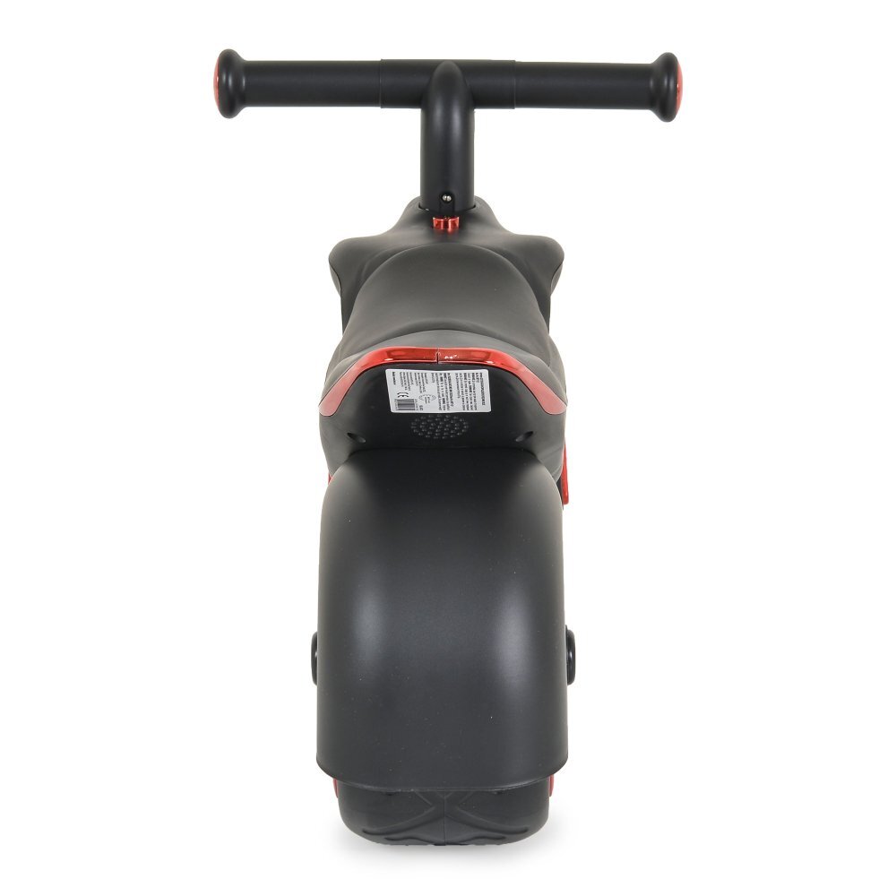 Byox Bicicleta fara pedale Ride On Mini Cruze Black cu muzica Roti EVA late si stabile cu rulment Sezut ergonomic din piele Design compact Manere ergonomice Recomandata de la 18 luni Greutate admisa 30 kg