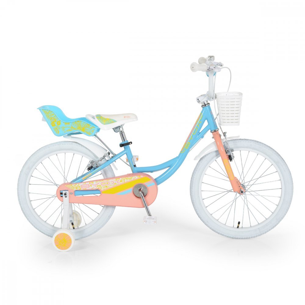 Byox Bicicleta pentru fetite cu roti ajutatoare Fashion Girl Blue 20 inch varsta 6-9 ani cu inaltimea recomandata 135-155 cm
