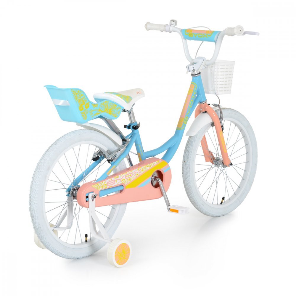 Byox Bicicleta pentru fetite cu roti ajutatoare Fashion Girl Blue 20 inch varsta 6-9 ani cu inaltimea recomandata 135-155 cm