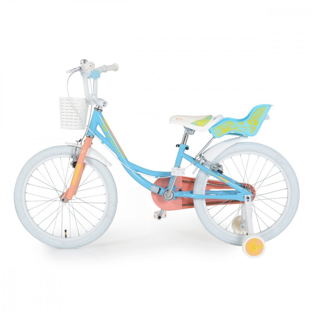 Byox Bicicleta pentru fetite cu roti ajutatoare Fashion Girl Blue 20 inch varsta 6-9 ani cu inaltimea recomandata 135-155 cm