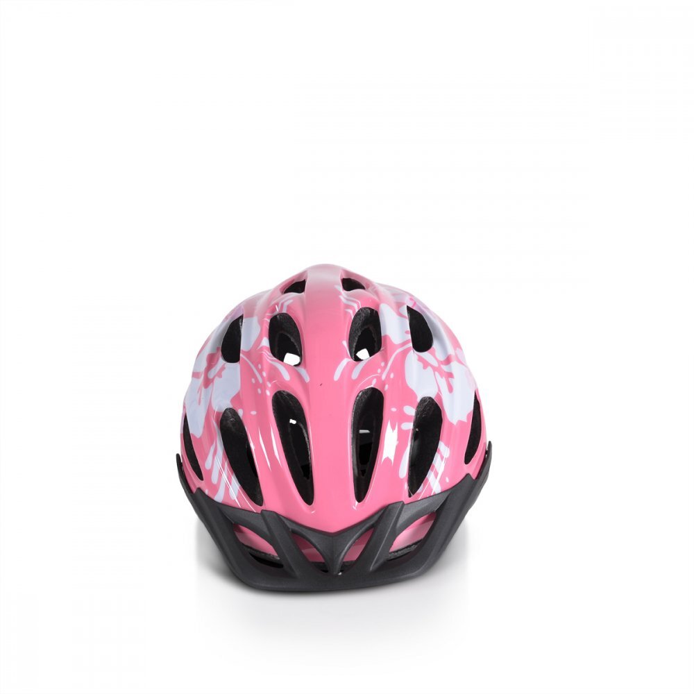 Byox Casca de protectie pentru copii Y02 Pink M marime 54-58 cmLumini LED orificii pentru ventilatie Reglator de dimensiune Vizor detasabil Captuseala detasabila