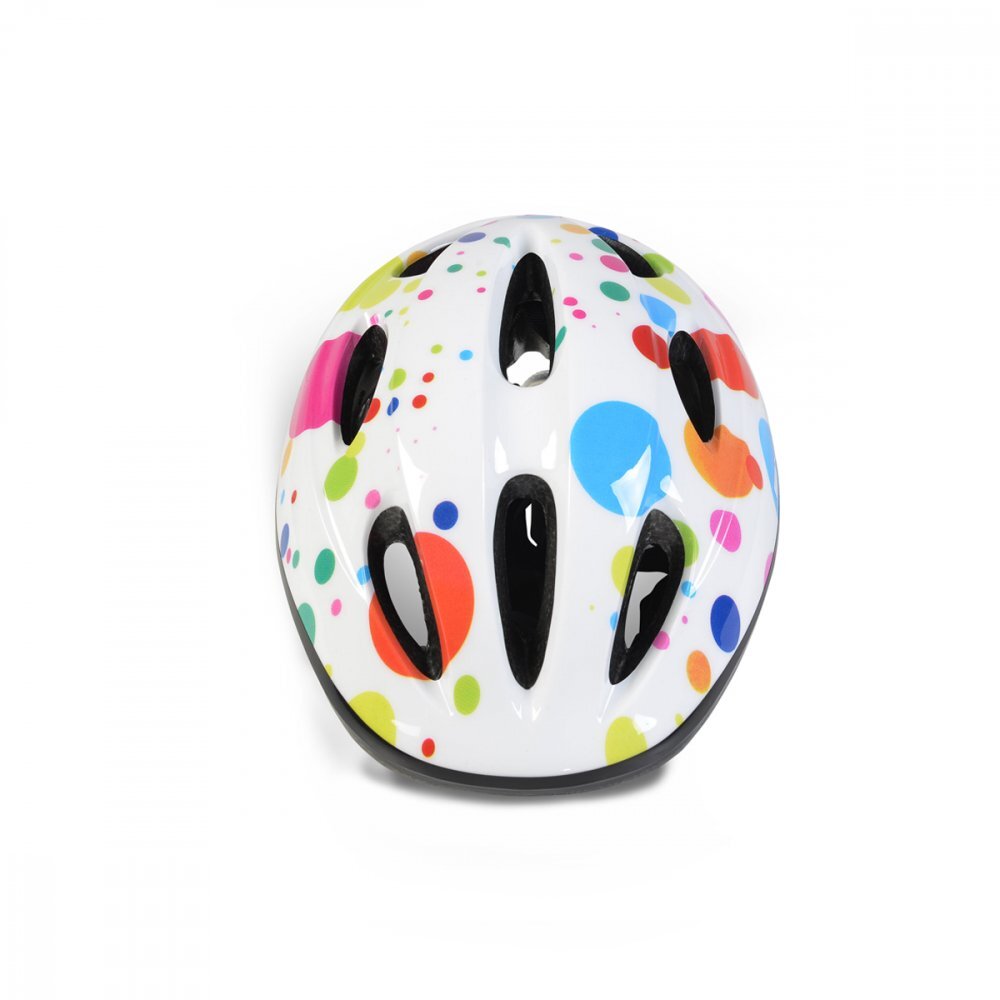 Byox Casca de protectie pentru copii Y03 Dots marime 48-54 cmcu 8 orificii de ventilatie Reglator de dimensiune Captuseala detasabila Lumini LED pentru vizibilitate nocturna