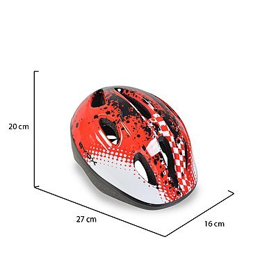 Byox Casca de protectie pentru copii Y03 Red marime 48-54 cmcu 8 orificii de ventilatie Reglator de dimensiune Captuseala detasabila Lumini LED pentru vizibilitate nocturna
