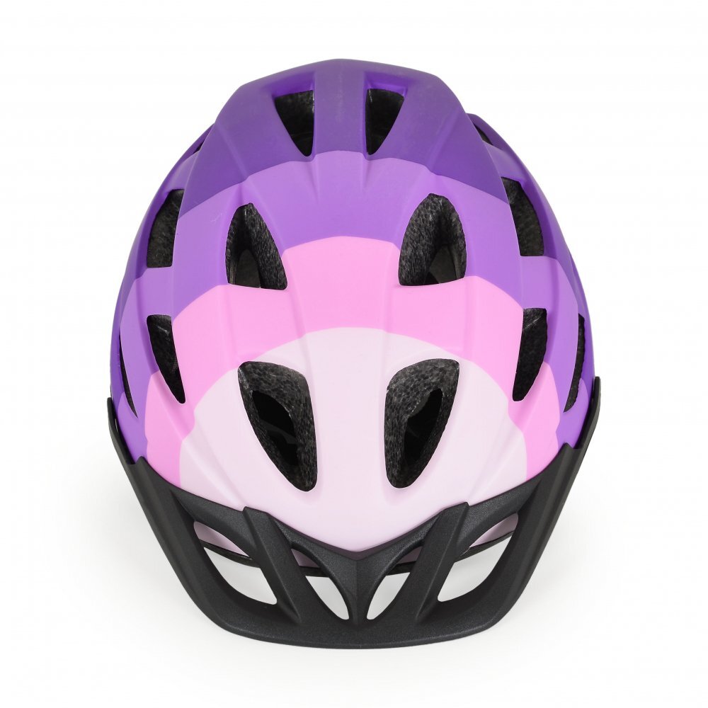 Byox Casca de protectie pentru copii Y48 Purple Marime 54-58 cmcu lumina LED Tehnologie In-Mold 17 orificii de ventilatie Reglator de dimensiune Vizor si Captuseala detasabila Lumini LED pentru vizibilitate nocturna