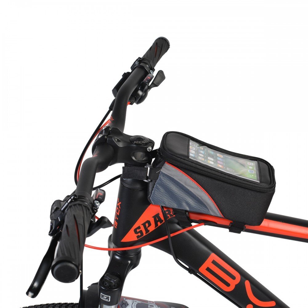 Byox Geanta pentru bicicleta cu suport pentru telefon Negru