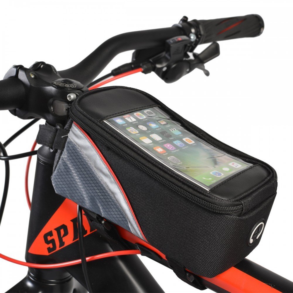 Byox Geanta pentru bicicleta cu suport pentru telefon Negru