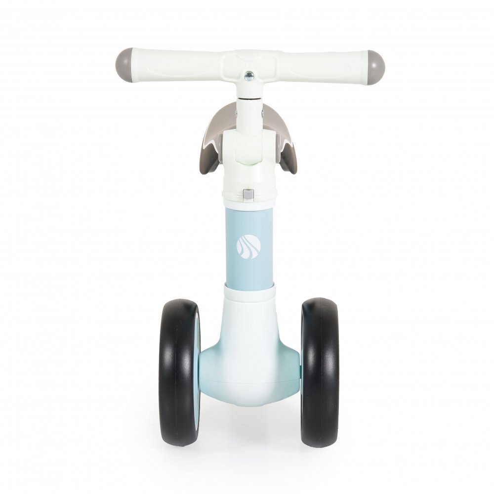 Byox Mini tricicleta de echilibru fara pedale Lils bike Blue sezut moale si reglabil pe inaltime interval de viraj limitat roti late din spuma EVA potrivita copiilor de la 1 an