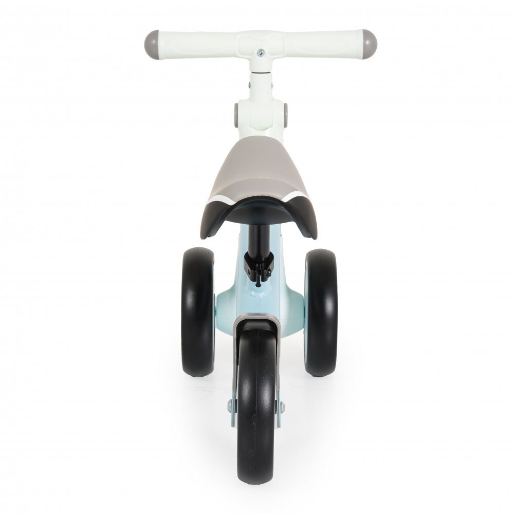 Byox Mini tricicleta de echilibru fara pedale Lils bike Blue sezut moale si reglabil pe inaltime interval de viraj limitat roti late din spuma EVA potrivita copiilor de la 1 an