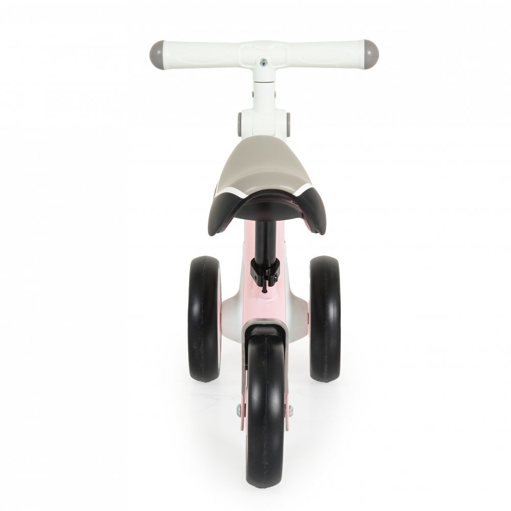 Byox Mini tricicleta de echilibru fara pedale Lils bike Pink sezut moale si reglabil pe inaltime interval de viraj limitat roti late din spuma EVA potrivita copiilor de la 1 an