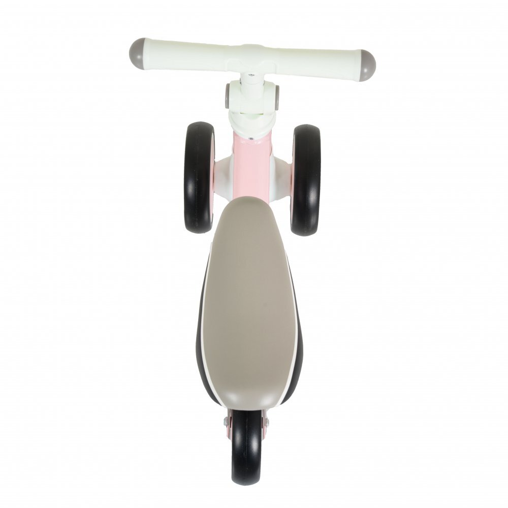 Byox Mini tricicleta de echilibru fara pedale Lils bike Pink sezut moale si reglabil pe inaltime interval de viraj limitat roti late din spuma EVA potrivita copiilor de la 1 an