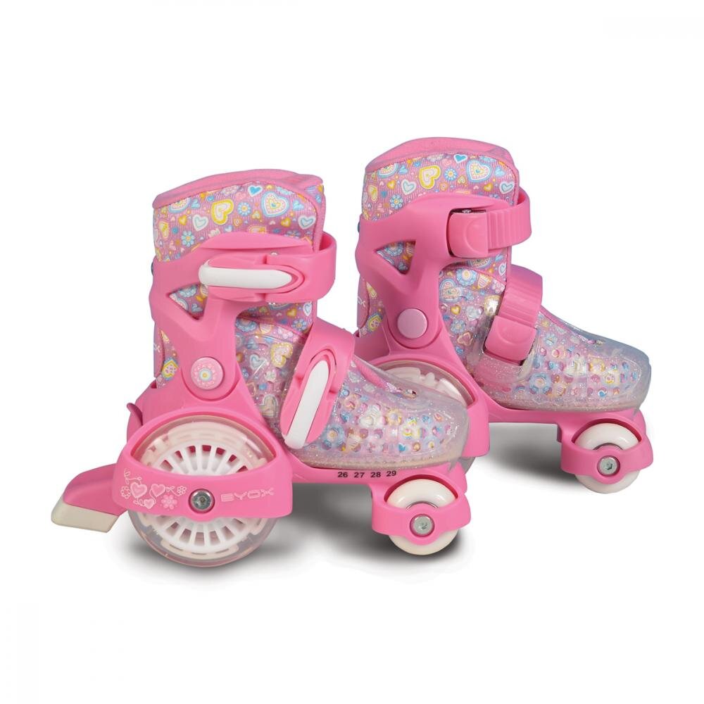 Byox Patine cu rotile Little Beetle Pinky Girl XS 26-29