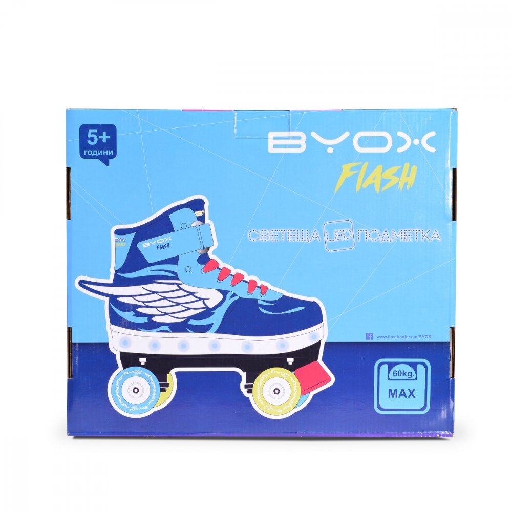 Byox Patine cu rotile si lumini pentru baieti Flash S 33-34