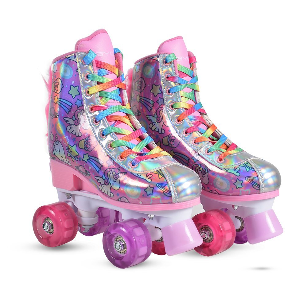 Byox Patine cu rotile si lumini pentru fetite Unicorn S 31-34