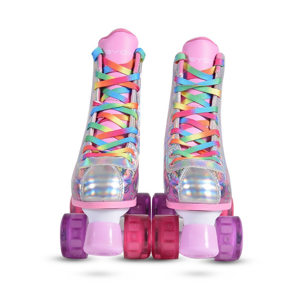 Byox Patine cu rotile si lumini pentru fetite Unicorn S 31-34