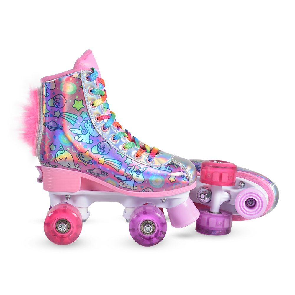 Byox Patine cu rotile si lumini pentru fetite Unicorn S 31-34