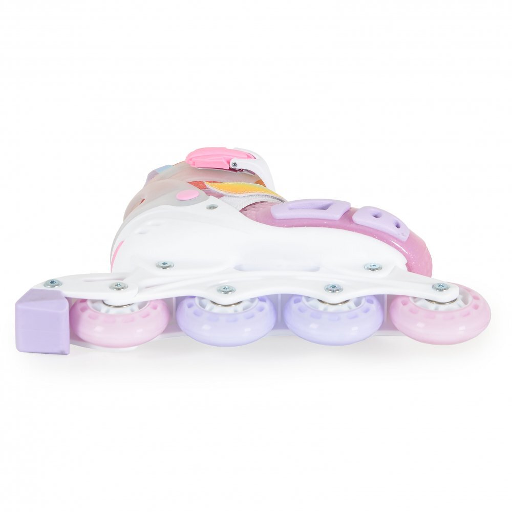 Byox Role reglabile marime 34-38 pentru copiiinterior respirabil cu spuma de amortizarecatarame reglabile cu inchidere Velcro si catarama dubla Dizzy Pink