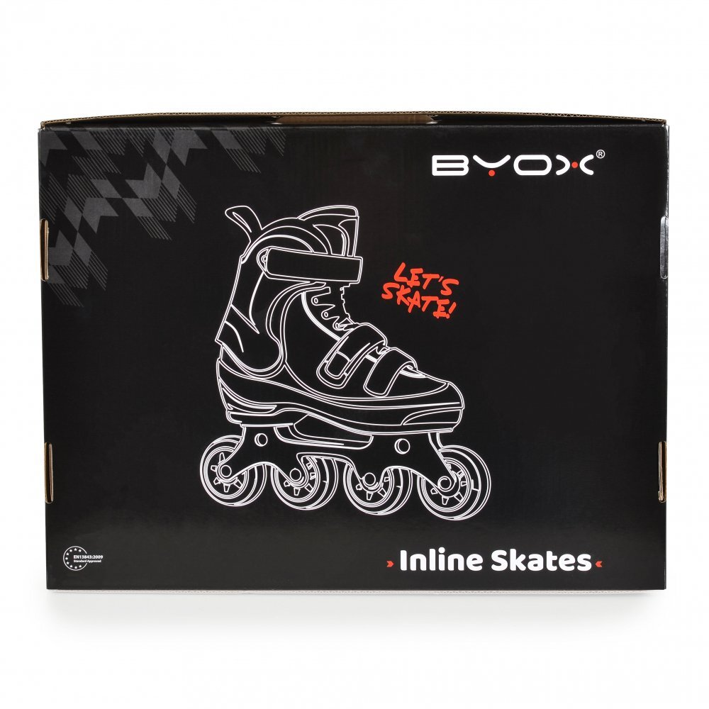 Byox Role reglabile marime 34-38 pentru copiiinterior respirabil cu spuma de amortizarecatarame reglabile cu inchidere Velcro si catarama dubla Dizzy Pink