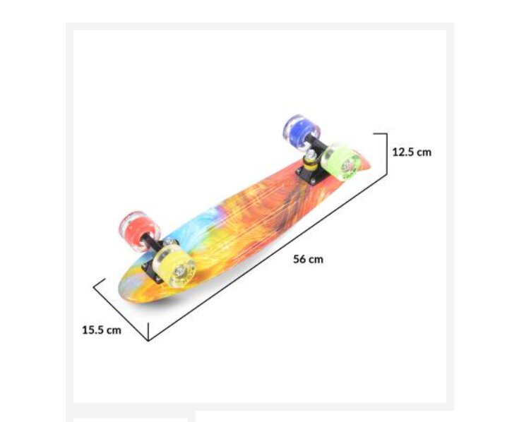 Byox Skateboard 56 cm Comics cu lumini Led