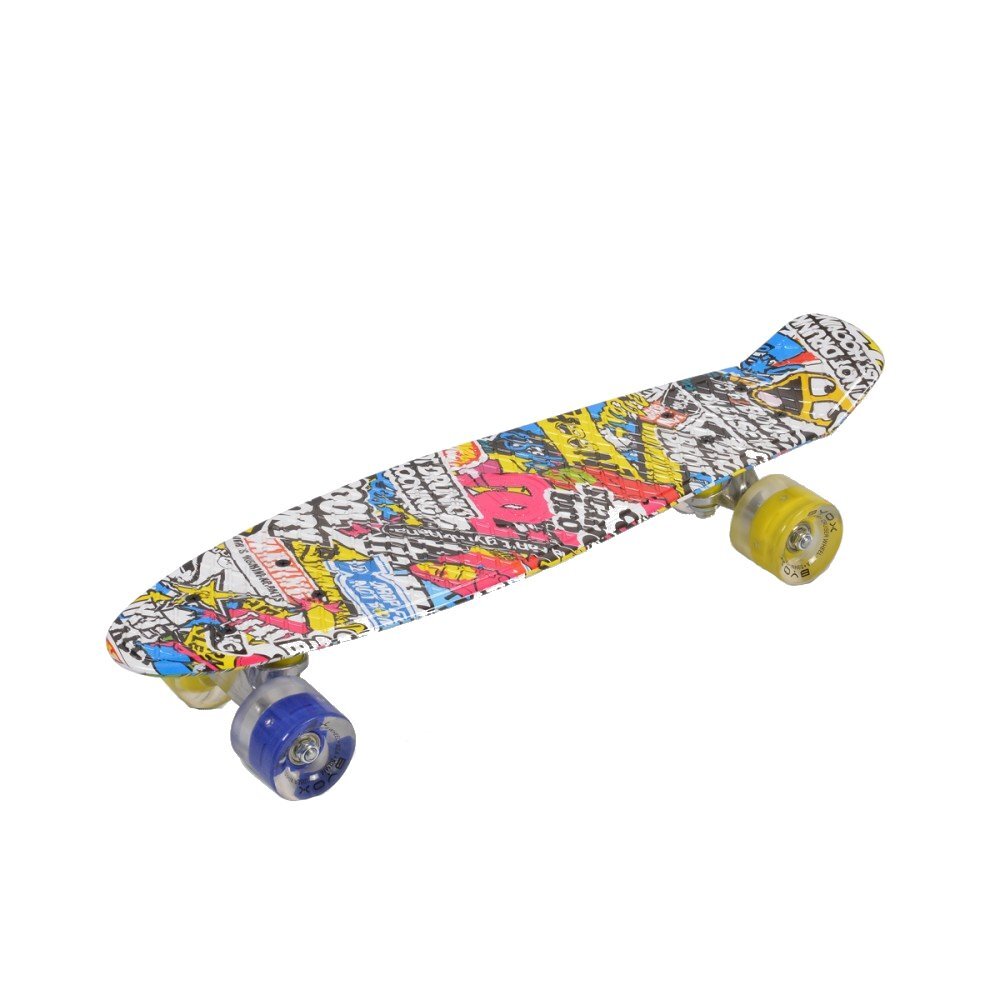Byox Skateboard 56 cm Hipster cu lumini Led