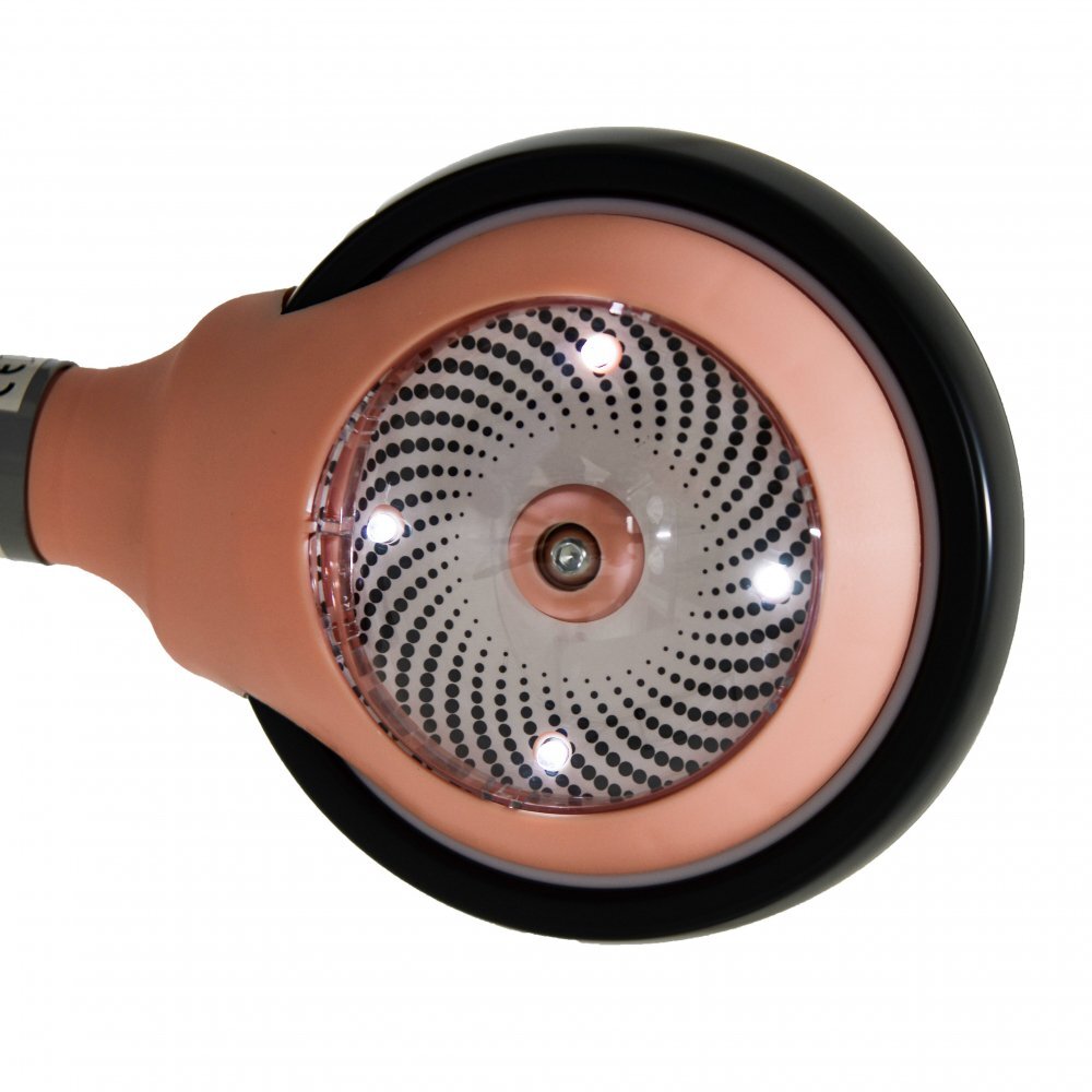 Byox Tricicleta copii fara pedale Mini Wee Pink scaun moale reglabil pe inaltime roti cu lumini raza de rotatie limitata roti late din spuma Eva de la 12 luni pana la 20 kg