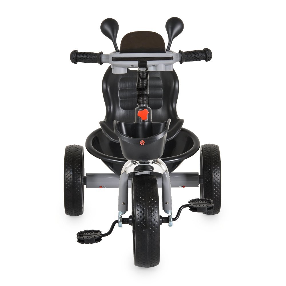 Byox Tricicleta cu pedale pentru copii Twidle Grey cu roti evasezut ergonomic reglabil cu spatarefecte de lumina si muzicaoglinzimanere ergonomicecos fata si spate pentru accesoriigreutate maxima 25kg