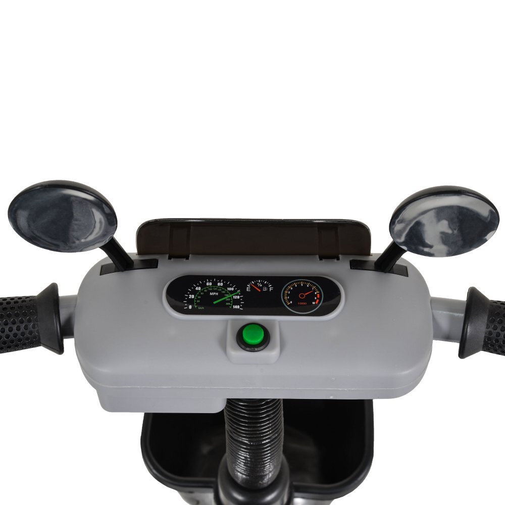 Byox Tricicleta cu pedale pentru copii Twidle Grey cu roti evasezut ergonomic reglabil cu spatarefecte de lumina si muzicaoglinzimanere ergonomicecos fata si spate pentru accesoriigreutate maxima 25kg