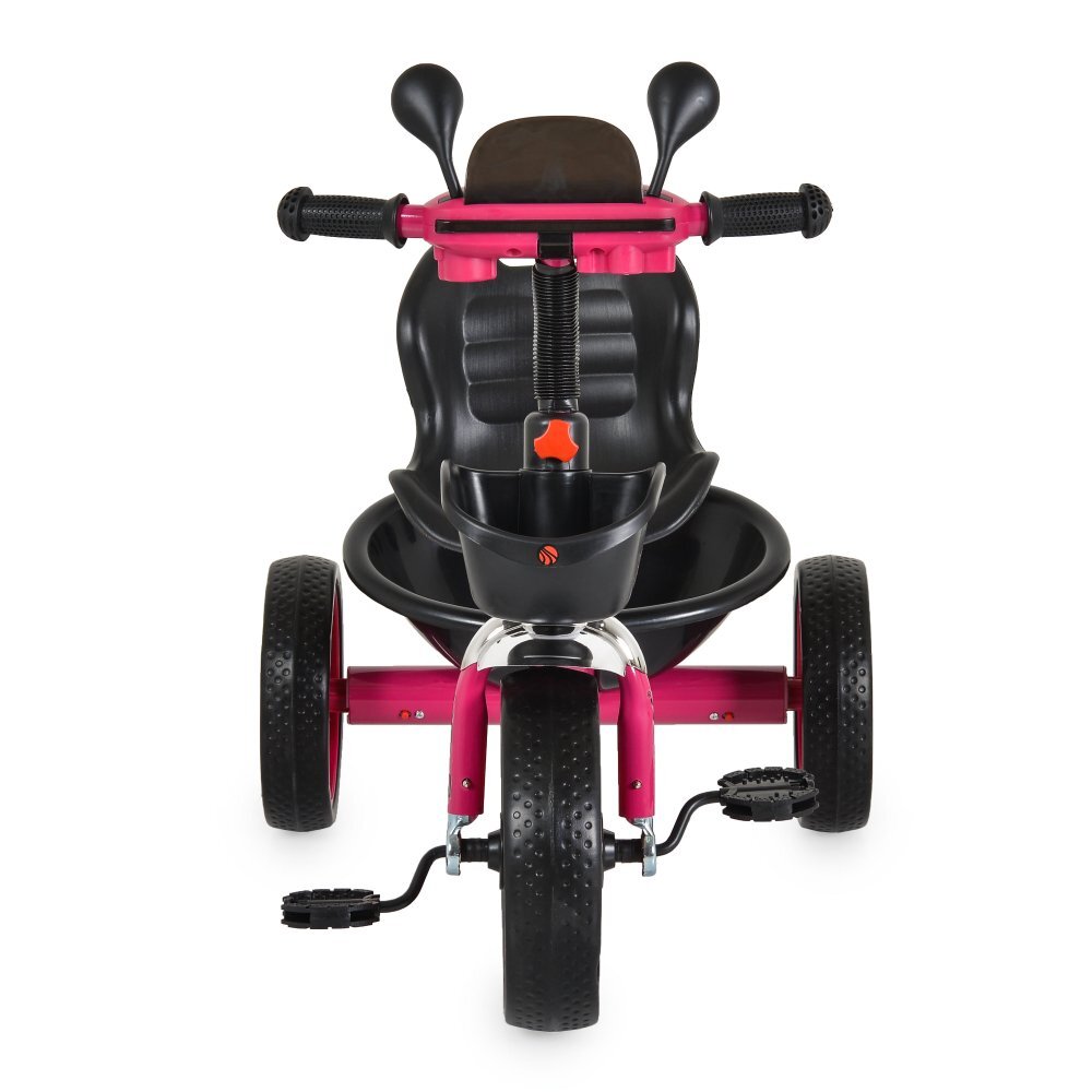 Byox Tricicleta cu pedale pentru copii Twidle Pink cu roti evasezut ergonomic reglabil cu spatarefecte de lumina si muzicaoglinzimanere ergonomicecos fata si spate pentru accesoriigreutate maxima 25kg
