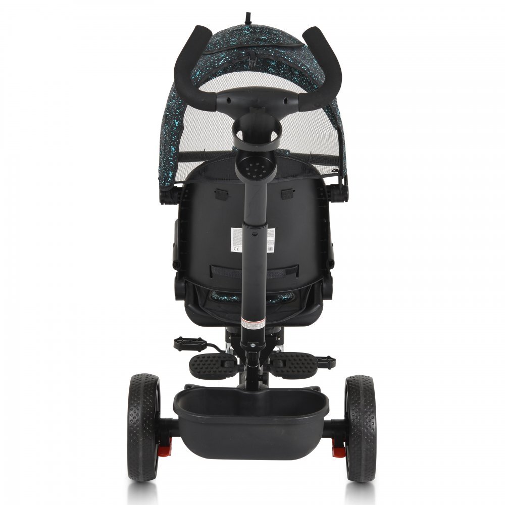 Byox Tricicleta multifunctionala pentru copii Space Blue cu roti EVAManer parinte reglabil pe inaltimeScaun rotativSpatar reglabil cu pozitie somnGhidon pliabilRoti EVA2 tipuri de suport picioareCosulet si suport pahar