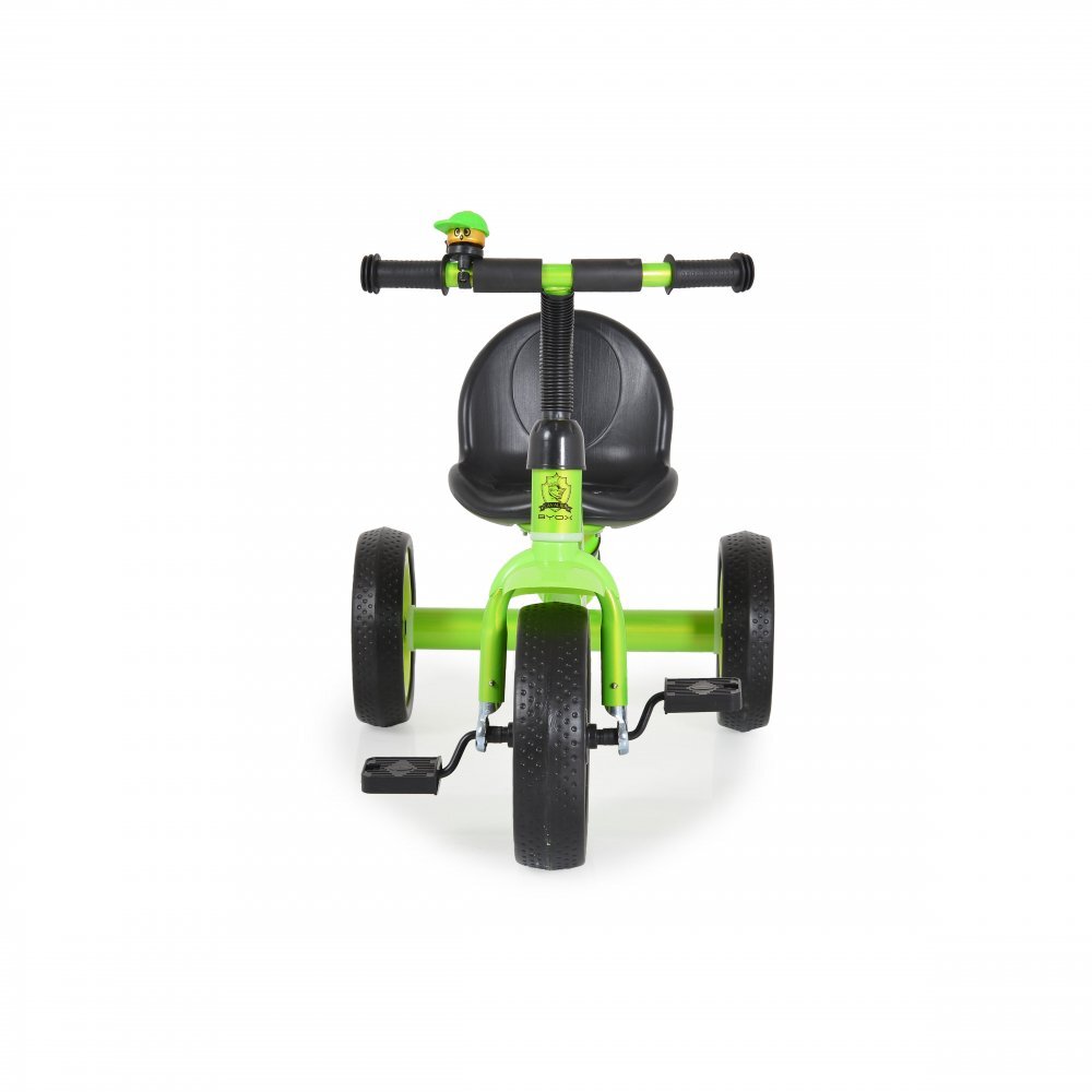 Byox Tricicleta pentru copii Cavalier Lux Green cu pedale suport sticluta apa scaun confortabil manere antiderapante structura metalica de la varsta de 3 ani pana la 25 kg