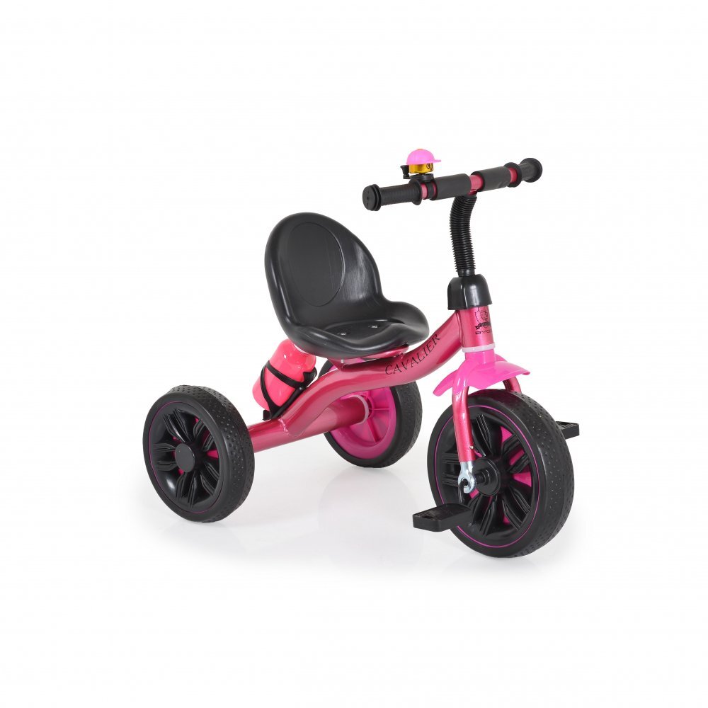Byox Tricicleta pentru copii Cavalier Lux Pink cu pedale suport sticluta apa scaun confortabil manere antiderapante structura metalica de la varsta de 3 ani pana la 25 kg
