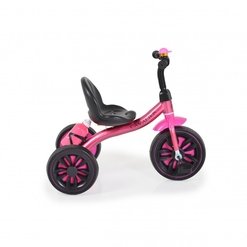 Byox Tricicleta pentru copii Cavalier Lux Pink cu pedale suport sticluta apa scaun confortabil manere antiderapante structura metalica de la varsta de 3 ani pana la 25 kg