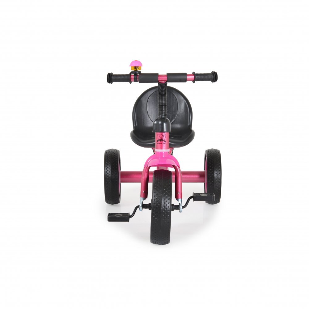 Byox Tricicleta pentru copii Cavalier Lux Pink cu pedale suport sticluta apa scaun confortabil manere antiderapante structura metalica de la varsta de 3 ani pana la 25 kg