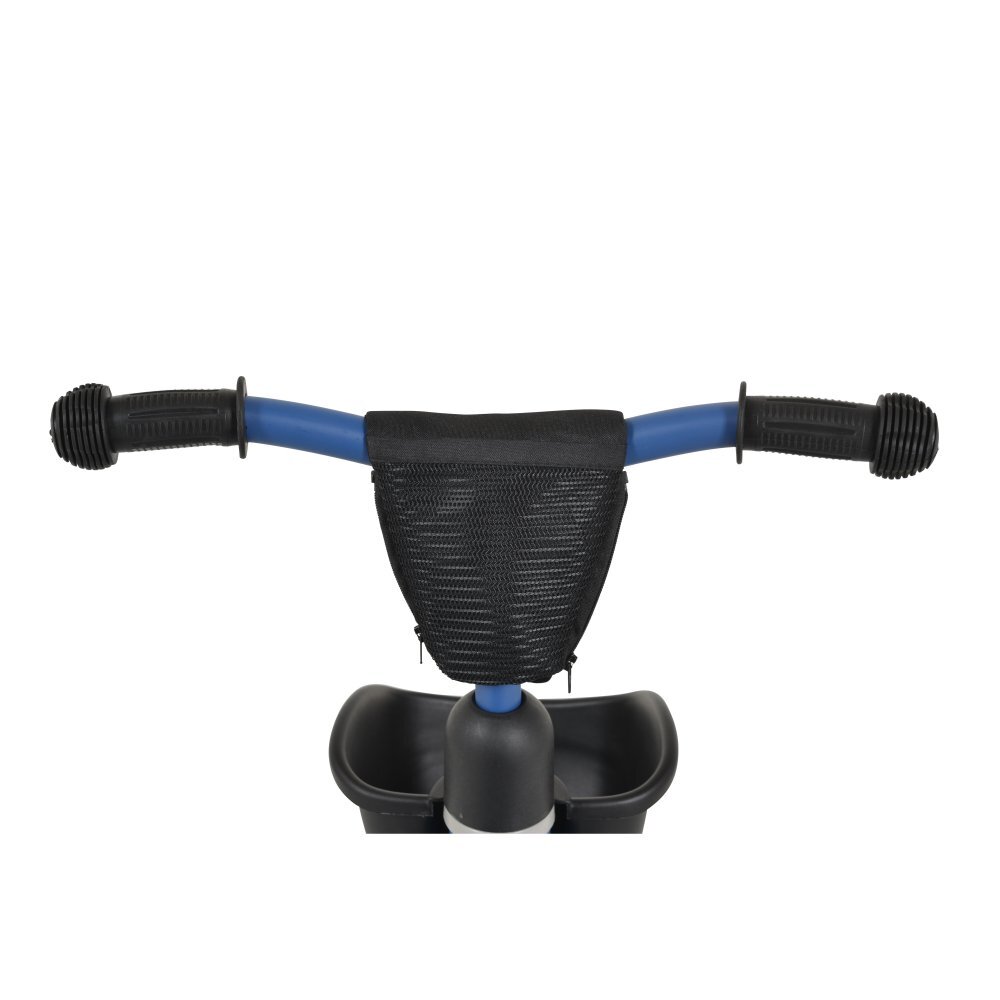 Byox Tricicleta pentru copii cu cosulete de depozitare Leo Blue roti din cauciuc Eva cosulet pentru jucarii de la 3 ani pana la 25 kg
