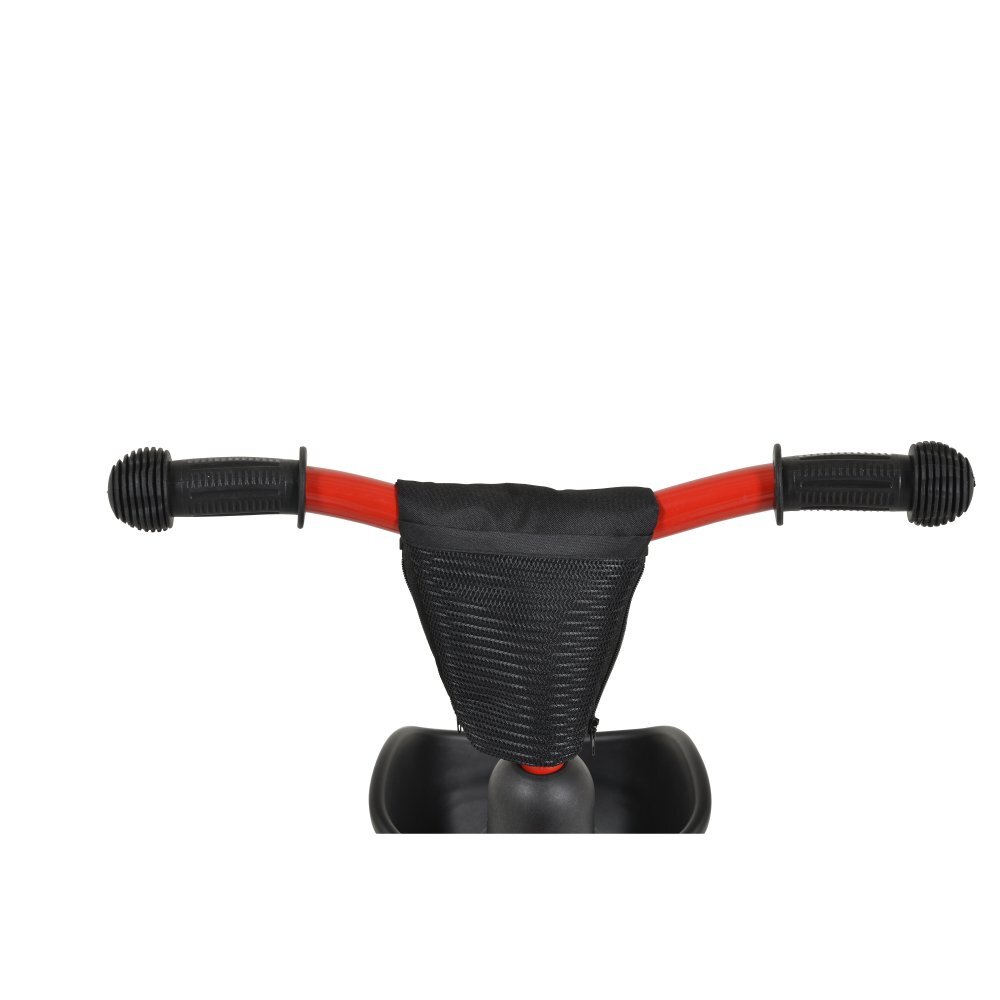 Byox Tricicleta pentru copii cu cosulete de depozitare Leo Red roti din cauciuc Eva cosulet pentru jucarii de la 3 ani pana la 25 kg