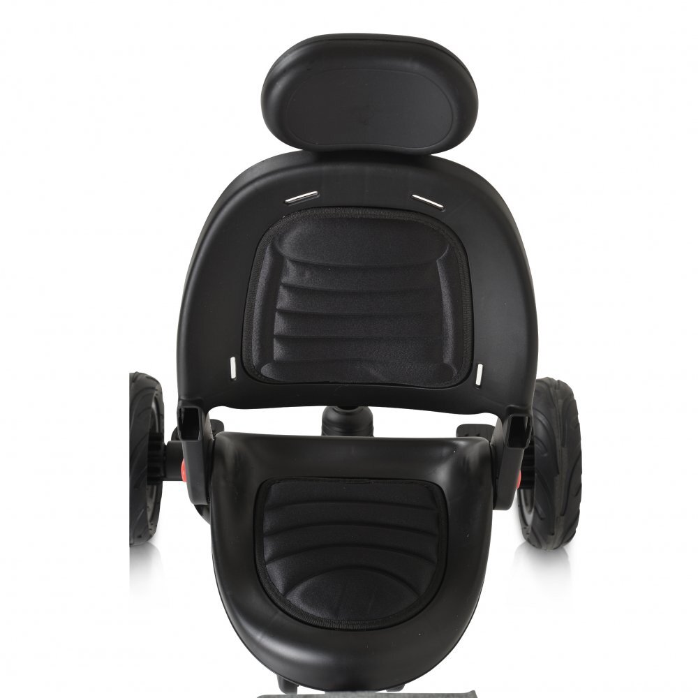 Byox Tricicleta pentru copii Explore Grey pliabila cu sezut rotativ spatar reglabil suport pentru picioare pneuri din cauciuc maner cu control al directiei cosulet pentru accesorii