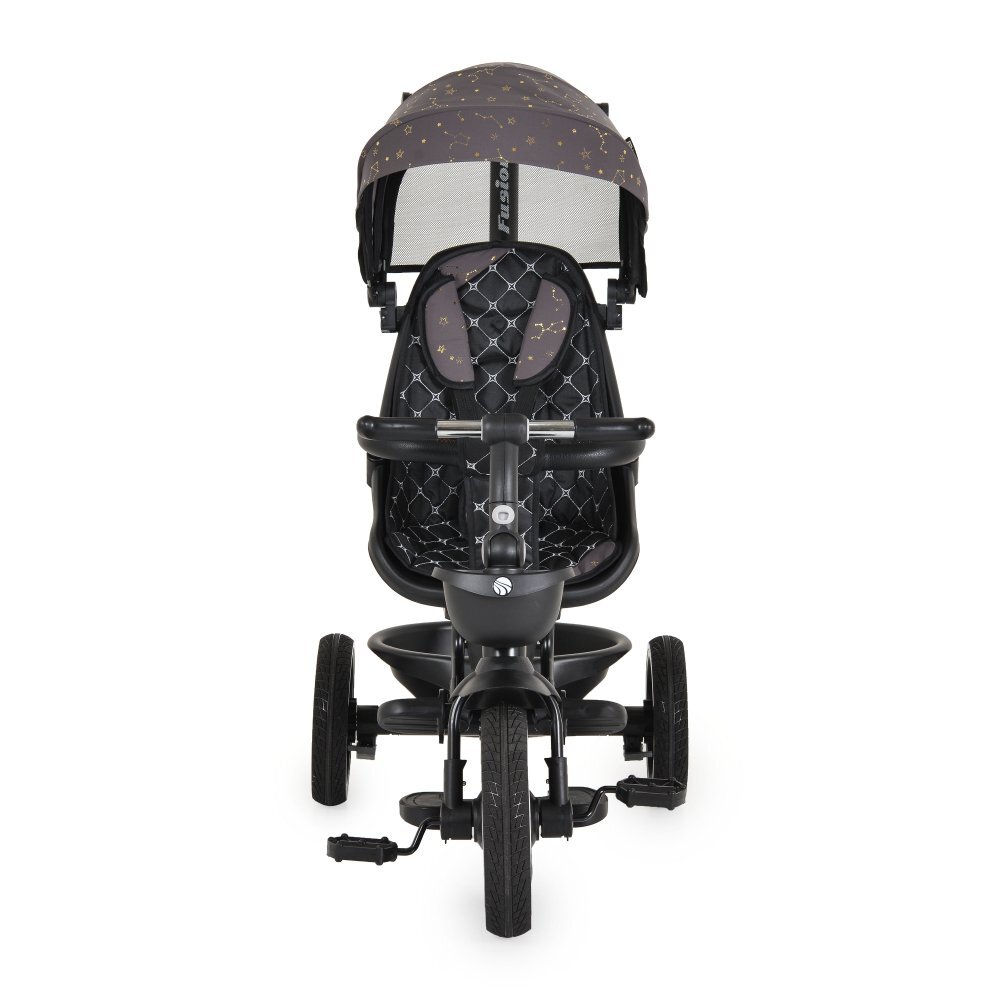Byox Tricicleta pentru copii Fusion Greymaner parental reglabil pe inaltimescaun rotativ la 360 gradespatar reglabil cu pozitie somnghidon pliabilroti din PUfranahusa moale2 tipuri de suport picioarebara detasabila